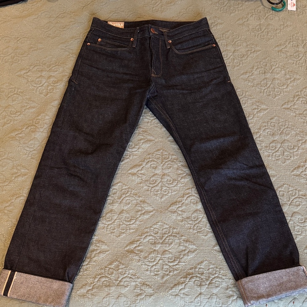 Men's Dark Blue Jeans Freenote cloth